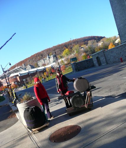 unmotorised on a sunny winter's day near the mountain
